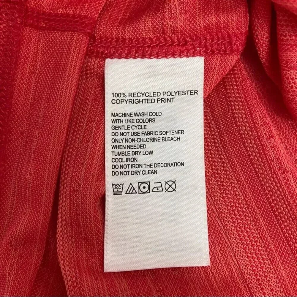Tommy Bahama Men's Small Clarete Melon Palm Boulevard Performance Crew T-Shirt - Picture 6 of 7